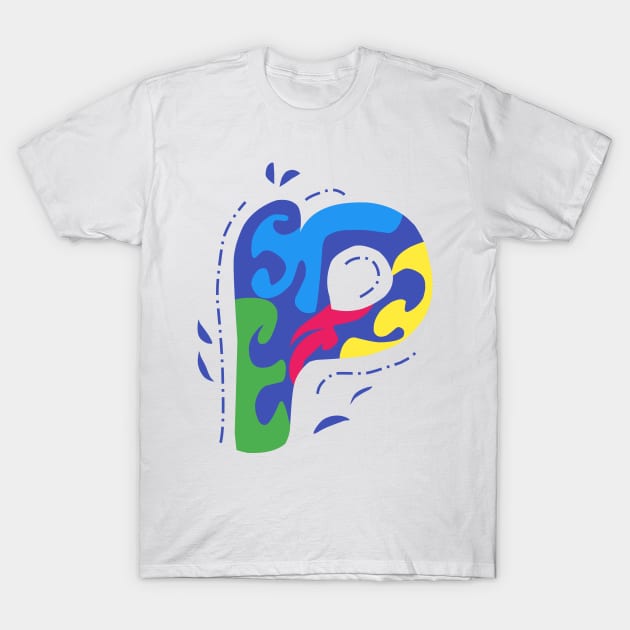 Letter P T-Shirt by Fadmel